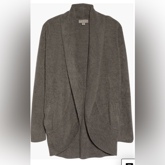 Barefoot‎ Dreams CozyChic Lite SOFT Dark Brown Open Cardigan, Women’s Medium. - Picture 2 of 8